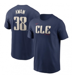 Men's Cleveland Guardians #38 Steven Kwan Navy 2024 City Connect Name & Number T-Shirt