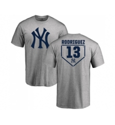 MLB Nike New York Yankees #13 Alex Rodriguez Gray RBI T-Shirt