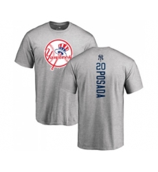 MLB Nike New York Yankees #20 Jorge Posada Ash Backer T-Shirt