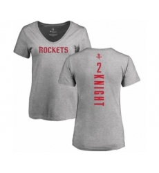 NBA Women's Nike Houston Rockets #2 Brandon Knight Ash Backer T-Shirt