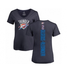 Basketball Women's Oklahoma City Thunder #2 Shai Gilgeous-Alexander Navy Blue Backer T-Shirt