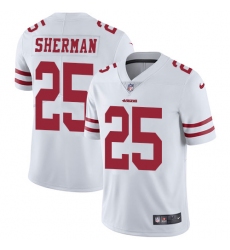 Youth Nike San Francisco 49ers #25 Richard Sherman White Vapor Untouchable Elite Player NFL Jersey