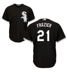 Men's Majestic Chicago White Sox #10 Yoan Moncada Replica Green Salute to Service MLB Jersey