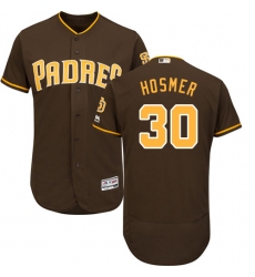 Men's Majestic San Diego Padres #30 Eric Hosmer Brown Alternate Flex Base Authentic Collection MLB Jersey