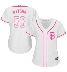 Women's Majestic San Francisco Giants #56 Tony Watson Authentic White Fashion Cool Base MLB Jersey