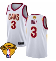 Youth Nike Cleveland Cavaliers #3 George Hill Swingman White 2018 NBA Finals Bound NBA Jersey - Association Edition