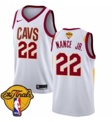 Youth Nike Cleveland Cavaliers #22 Larry Nance Jr. Swingman White 2018 NBA Finals Bound NBA Jersey - Association Edition