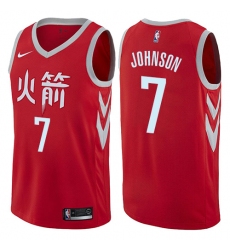 Women's Nike Houston Rockets #7 Joe Johnson Swingman Red NBA Jersey - City Edition