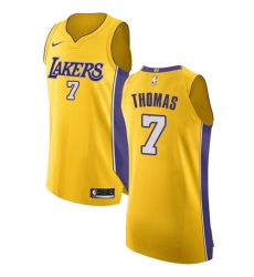 Men's Nike Los Angeles Lakers #7 Isaiah Thomas Authentic Gold Home NBA Jersey - Icon Edition
