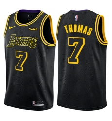 Youth Nike Los Angeles Lakers #7 Isaiah Thomas Swingman Black NBA Jersey - City Edition