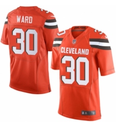 Men's Nike Cleveland Browns #30 Denzel Ward Elite Orange Alternate NFL Jersey