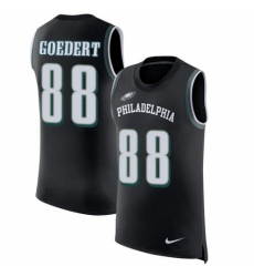 Men's Nike Philadelphia Eagles #88 Dallas Goedert Black Rush Player Name & Number Tank Top NFL Jersey