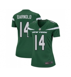 Women's New York Jets #14 Sam Darnold Game Green Team Color Football Jersey