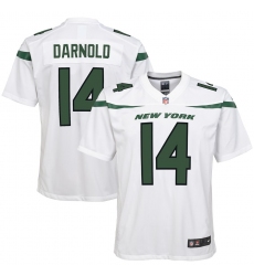 Youth  New York Jets  #14 Sam Darnold Nike Game Jersey - White (2)