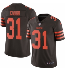 Men's Nike Cleveland Browns #31 Nick Chubb Elite Brown Rush Vapor Untouchable NFL Jersey