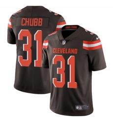 Youth Nike Cleveland Browns #31 Nick Chubb Brown Team Color Vapor Untouchable Elite Player NFL Jersey