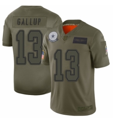 Youth Dallas Cowboys #13 Michael Gallup Limited Camo 2019 Salute to Service Football Jersey