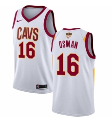 Women's Nike Cleveland Cavaliers #16 Cedi Osman Authentic White 2018 NBA Finals Bound NBA Jersey - Association Edition