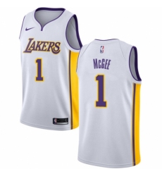 Women's Nike Los Angeles Lakers #1 JaVale McGee Swingman White NBA Jersey - Association Edition