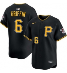 Men's Pittsburgh Pirates #6 Konnor Griffin Nike Black Alt Limited Baseball Jersey