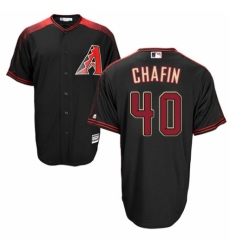 Men's Majestic Arizona Diamondbacks #40 Andrew Chafin Authentic Black/Brick Alternate Home Cool Base MLB Jersey
