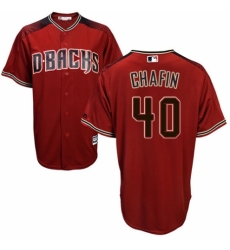 Men's Majestic Arizona Diamondbacks #40 Andrew Chafin Authentic Red/Brick Alternate Cool Base MLB Jersey