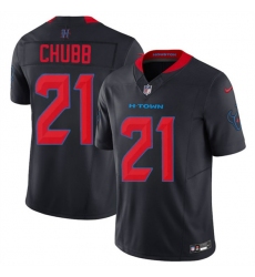Men's Houston Texans #21 Nick Chubb Navy 2nd Alternate 2025 F.U.S.E. Vapor Limited Football Stitched Jersey