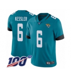 Men's Jacksonville Jaguars #6 Cody Kessler Teal Green Alternate Vapor Untouchable Limited Player 100th Season Football Jersey