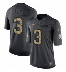 Youth Nike Jacksonville Jaguars #3 Tanner Lee Limited Black 2016 Salute to Service NFL Jersey