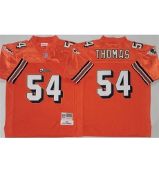Men's Miami Dolphins #54 Zach Thomas Orange Throwback Stitched Football Jersey