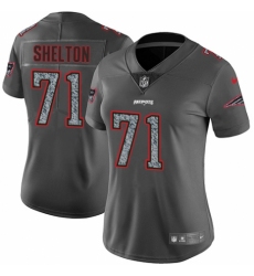 Women's Nike New England Patriots #71 Danny Shelton Gray Static Vapor Untouchable Limited NFL Jersey