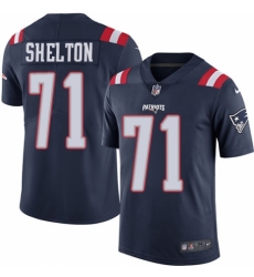 Youth Nike New England Patriots #71 Danny Shelton Limited Navy Blue Rush Vapor Untouchable NFL Jersey