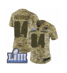 Women's Nike New England Patriots #84 Cordarrelle Patterson Limited Camo 2018 Salute to Service Super Bowl LIII Bound NFL Jersey