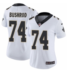 Women's Nike New Orleans Saints #74 Jermon Bushrod White Vapor Untouchable Limited Player NFL Jersey