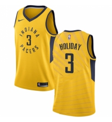 Youth Nike Indiana Pacers #3 Aaron Holiday Swingman Gold NBA Jersey Statement Edition