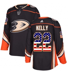 Youth Adidas Anaheim Ducks #39 Joseph Blandisi Authentic Black USA Flag Fashion NHL Jersey