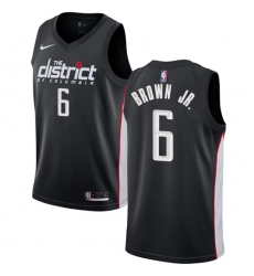 Youth Nike Washington Wizards #6 Troy Brown Jr. Swingman Black NBA Jersey - City Edition