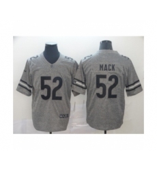 Men's Chicago Bears #52 Khalil Mack Limited Gray Rush Gridiron Football Jersey