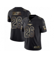 Men's New England Patriots #26 Sony Michel Black Gold Vapor Untouchable Limited Football Jersey