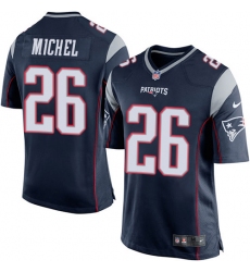 Men's Nike New England Patriots #26 Sony Michel Game Navy Blue Team Color NFL Jersey