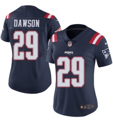 Women's Nike New England Patriots #29 Duke Dawson Limited Navy Blue Rush Vapor Untouchable NFL Jersey
