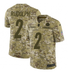 Men's Nike Pittsburgh Steelers #2 Mason Rudolph Limited Camo 2018 Salute to Service NFL Jersey
