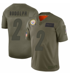 Youth Pittsburgh Steelers #2 Mason Rudolph Limited Camo 2019 Salute to Service Football Jersey