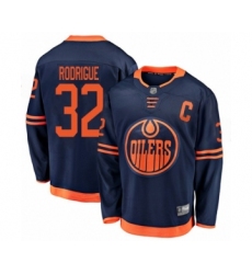 Men's Edmonton Oilers #32 Olivier Rodrigue Authentic Navy Blue Alternate Fanatics Branded Breakaway Hockey Jersey