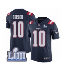 Youth Nike New England Patriots #10 Josh Gordon Limited Navy Blue Rush Vapor Untouchable Super Bowl LIII Bound NFL Jersey