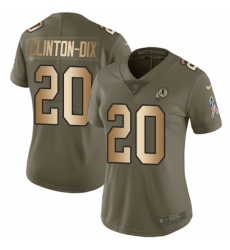 Women's Nike Washington Redskins #20 Ha Clinton-Dix Limited Olive Gold 2017 Salute to Service NFL Jersey
