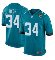 Men's Nike Jacksonville Jaguars #34 Carlos Hyde Game Teal Green Alternate NFL Jersey