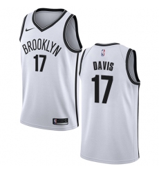 Youth Nike Brooklyn Nets #17 Ed Davis Swingman White NBA Jersey - Association Edition