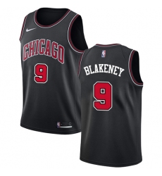 Men's Nike Chicago Bulls #9 Antonio Blakeney Swingman Black NBA Jersey Statement Edition