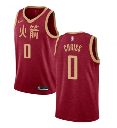 Women's Nike Houston Rockets #0 Marquese Chriss Swingman Red NBA Jersey - 2018 19 City Edition